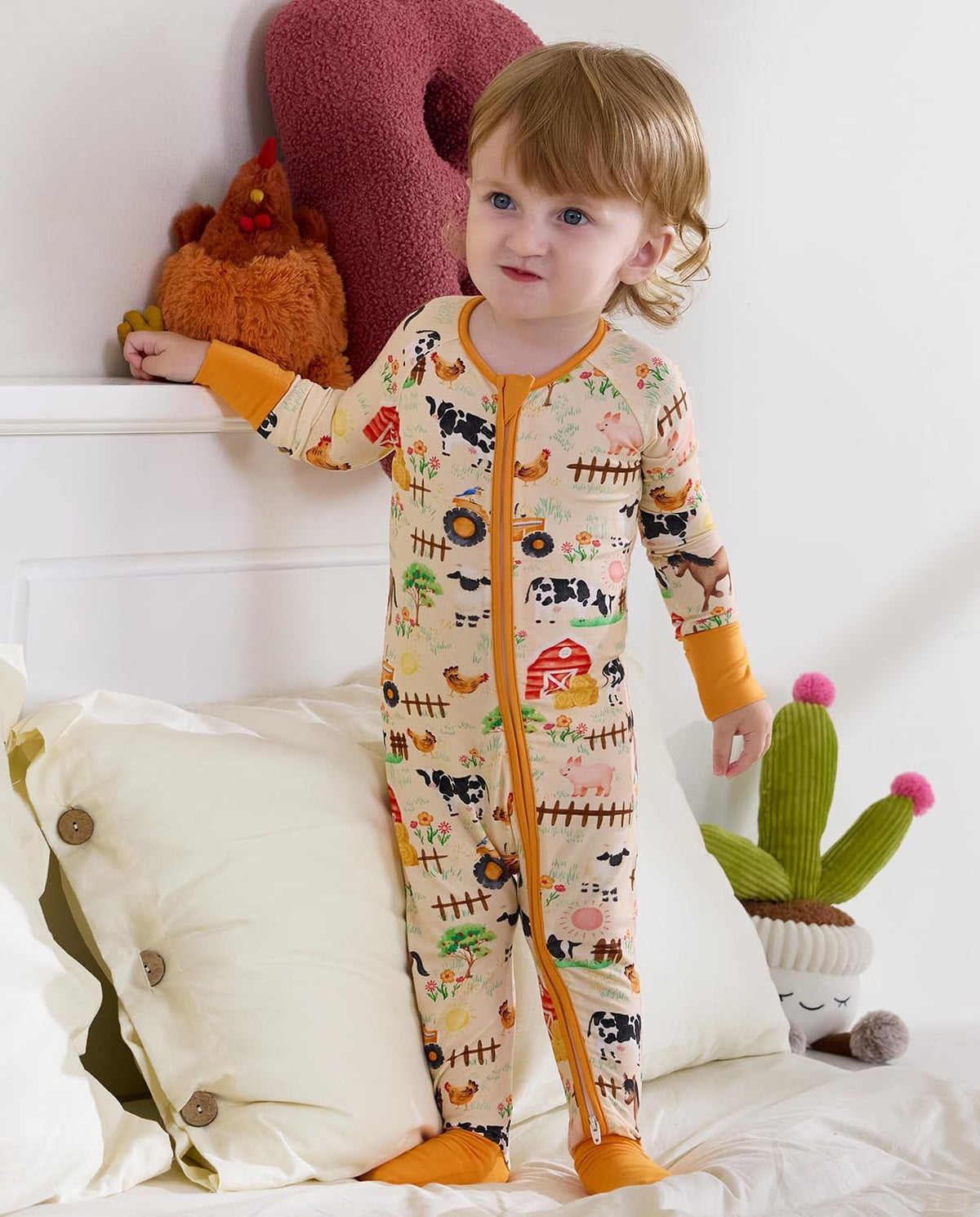 Bamboo Viscose Baby Footie Pajama, Zipper Sleeper Boys Girls