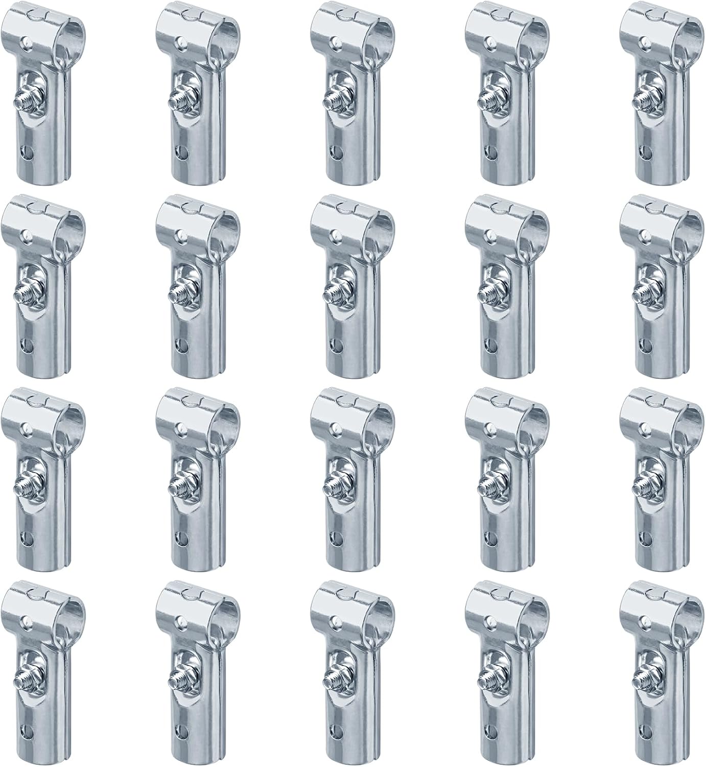 20 Sets T Pipe Connector Tee Clamp Fittings, Fits 1/2" EMT Conduit | Embedding Max.Length 7/8"