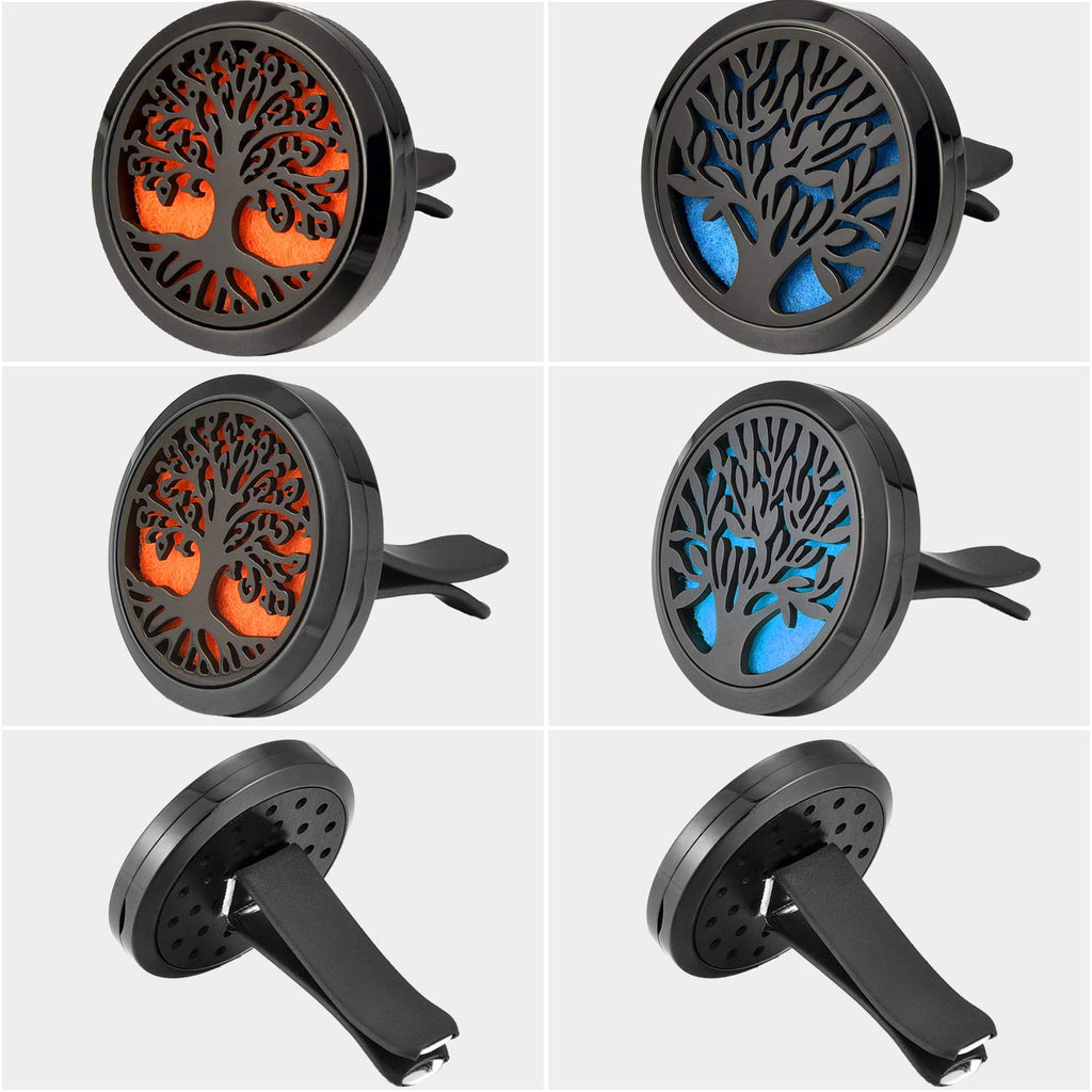 2 Pcs Car Aromatherapy Vent Clip Diffuser, Tree Patterns
