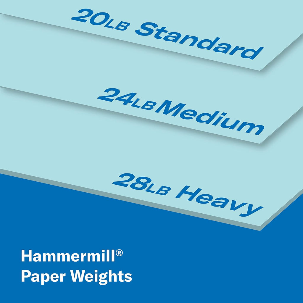Colored Paper, 24 lb Blue Printer Paper, 8.5 x 11 - Made in the USA, Pastel Paper, 103671R-1 Ream (500 Sheets)