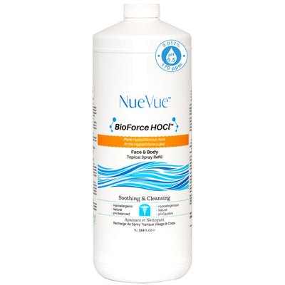 BioForce HOCl Pure Hypochlorous Acid Spray Refill for Face & Body (33 Oz) - Acne-Prone Skin & Eczema, Piercing