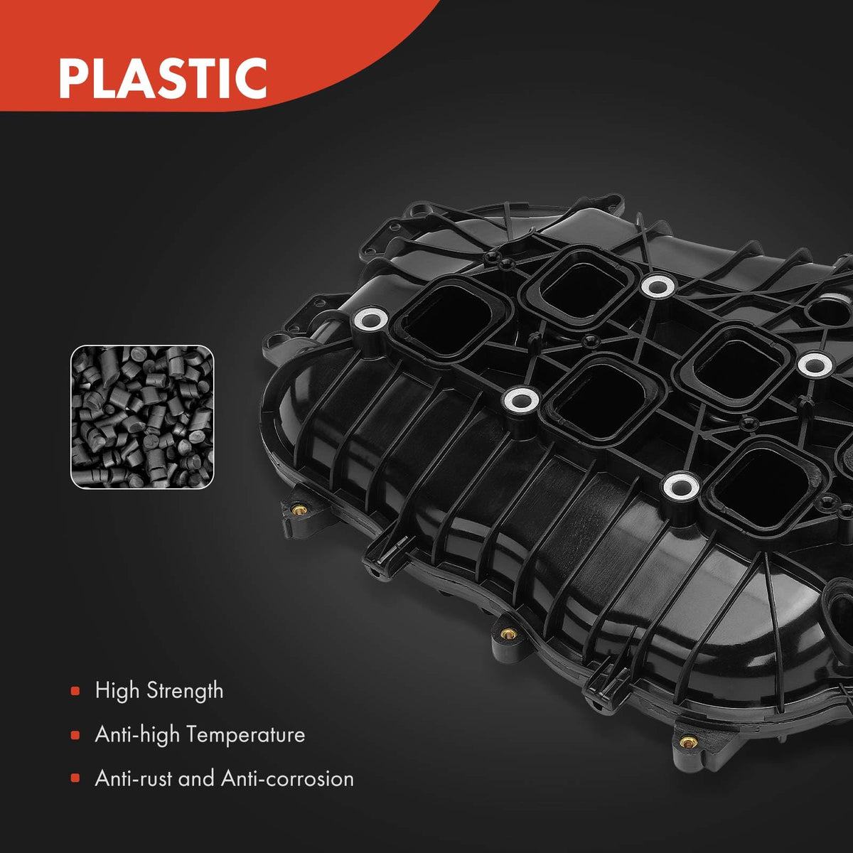 A-Premium Upper Intake Manifold Compatible with Chevrolet, Cadillac, Buick