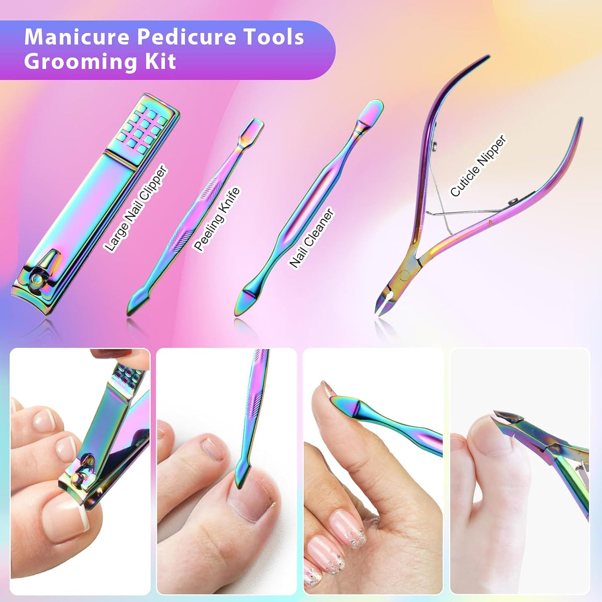 12-Piece Manicure Set, Professional Nail Clipper Kit with Travel Case
