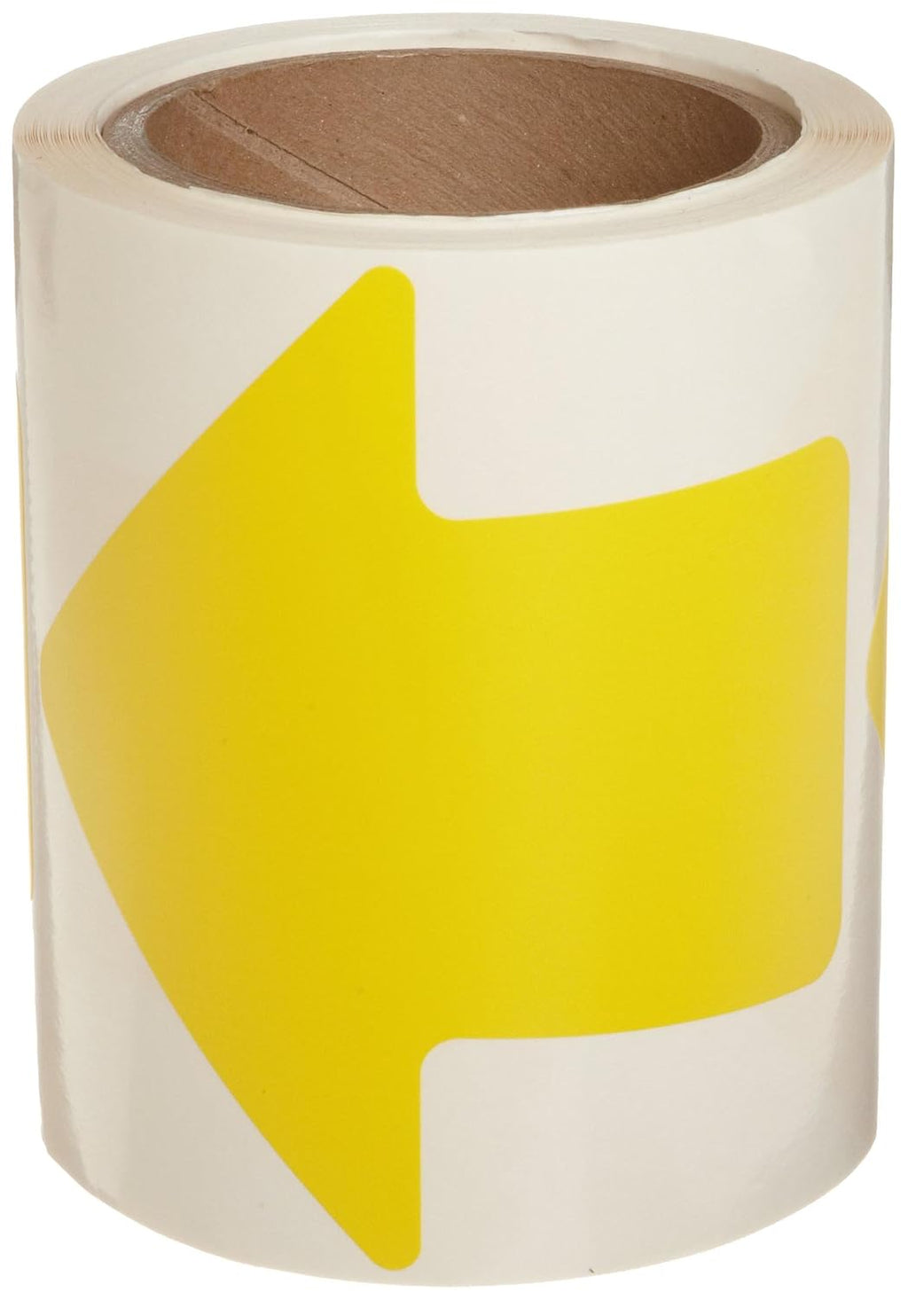121048 Nonabrasive Arrow Shape Floor Marking Tape, 4" Width, Yellow (Pack of 100 per Roll)