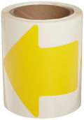 121048 Nonabrasive Arrow Shape Floor Marking Tape, 4" Width, Yellow (Pack of 100 per Roll)