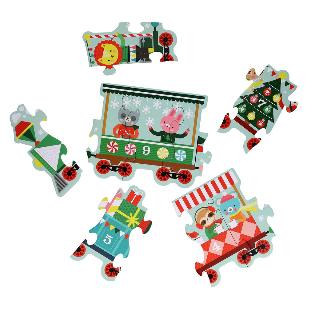 : Christmas Train Shaped Floor Puzzle
