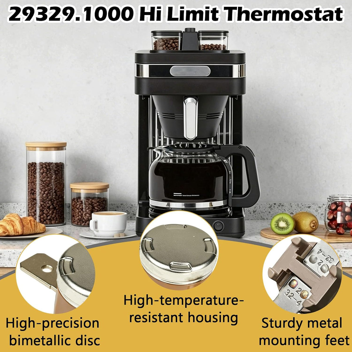 29329.1000 Hi Limit Thermostat Replacement for Bunn Coffee Maker