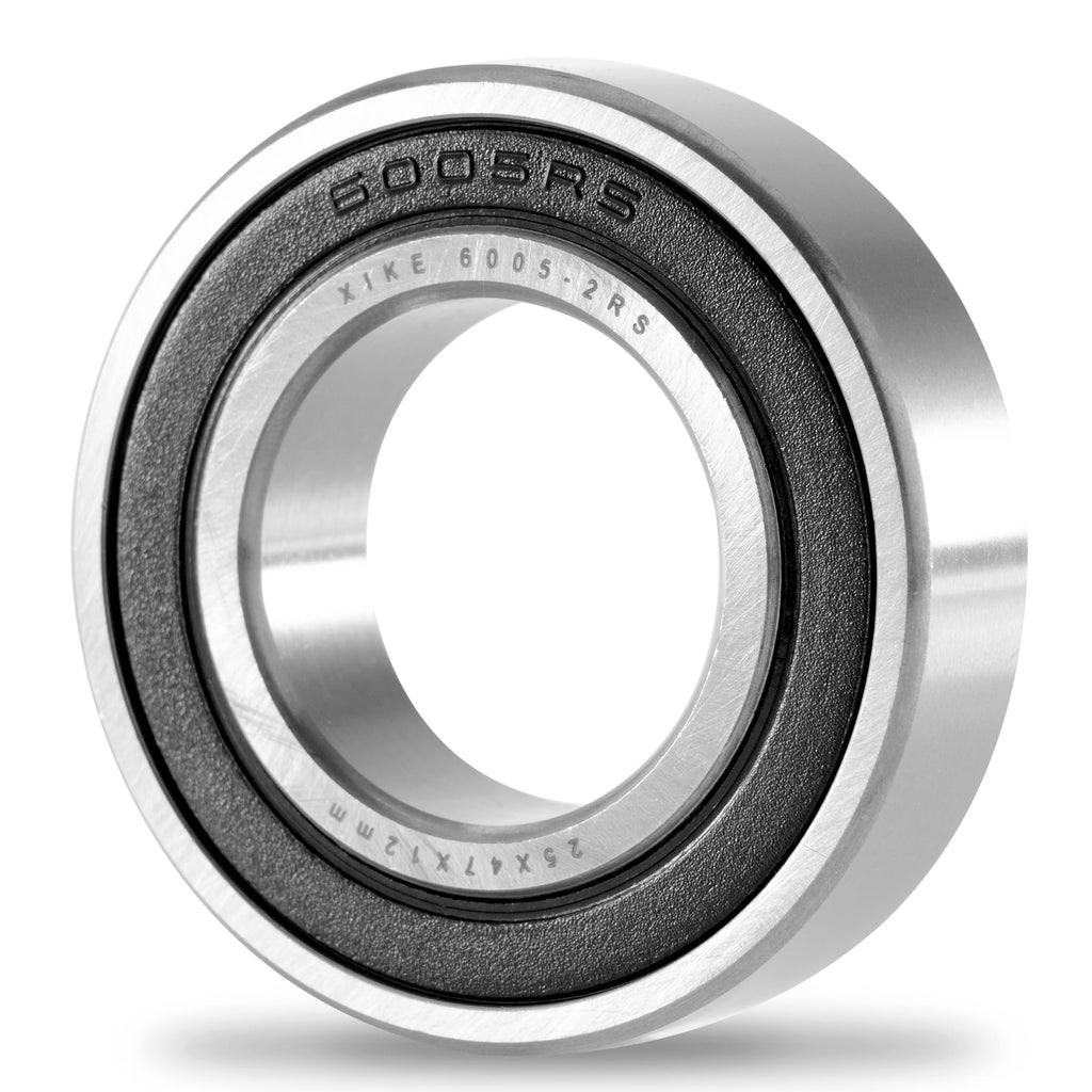 XIKE 6005-2RS Sealed Deep Groove Ball Bearings, 25x47x12 mm, 20-Pack