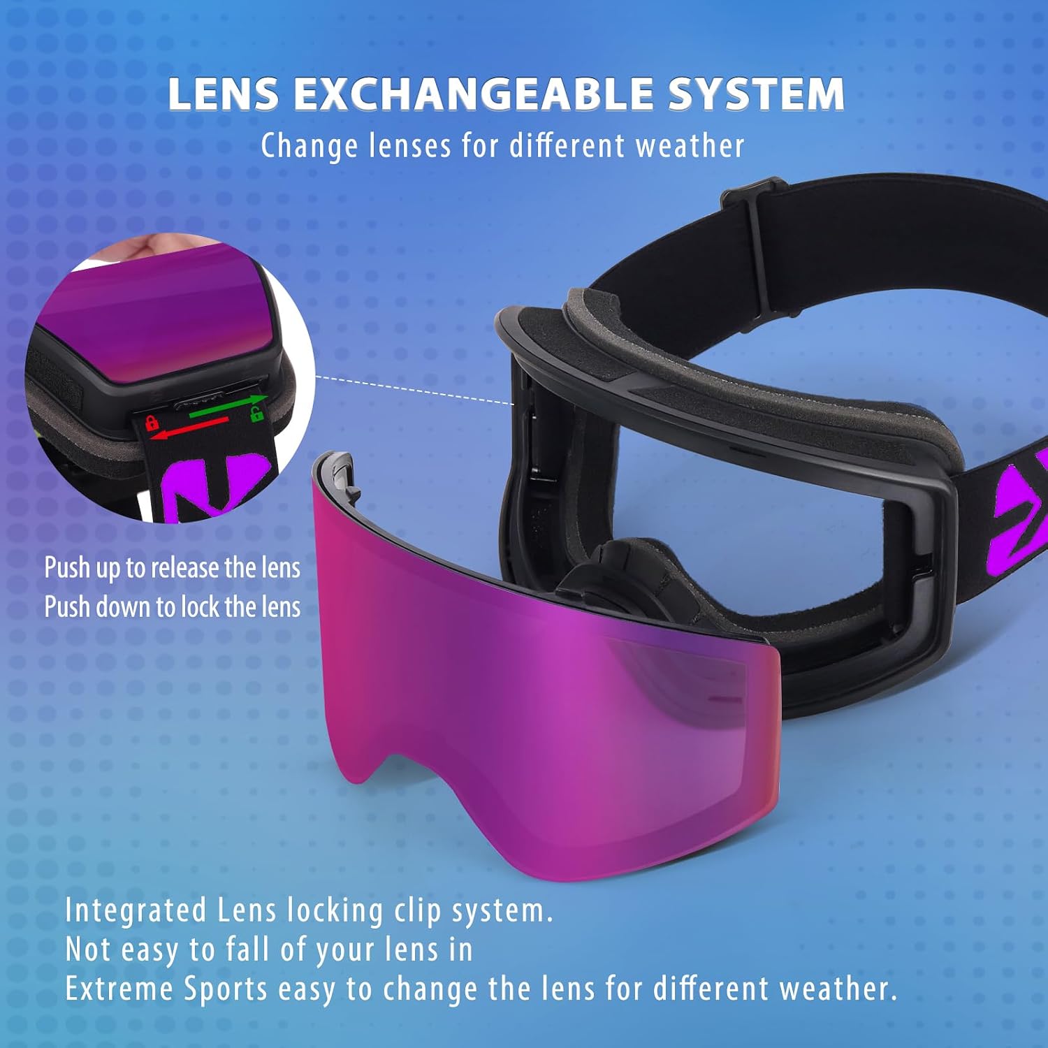 Ski/Snowboard Goggles Parent-child Snow Goggles Over Glasses for Men, Women Youth Kids