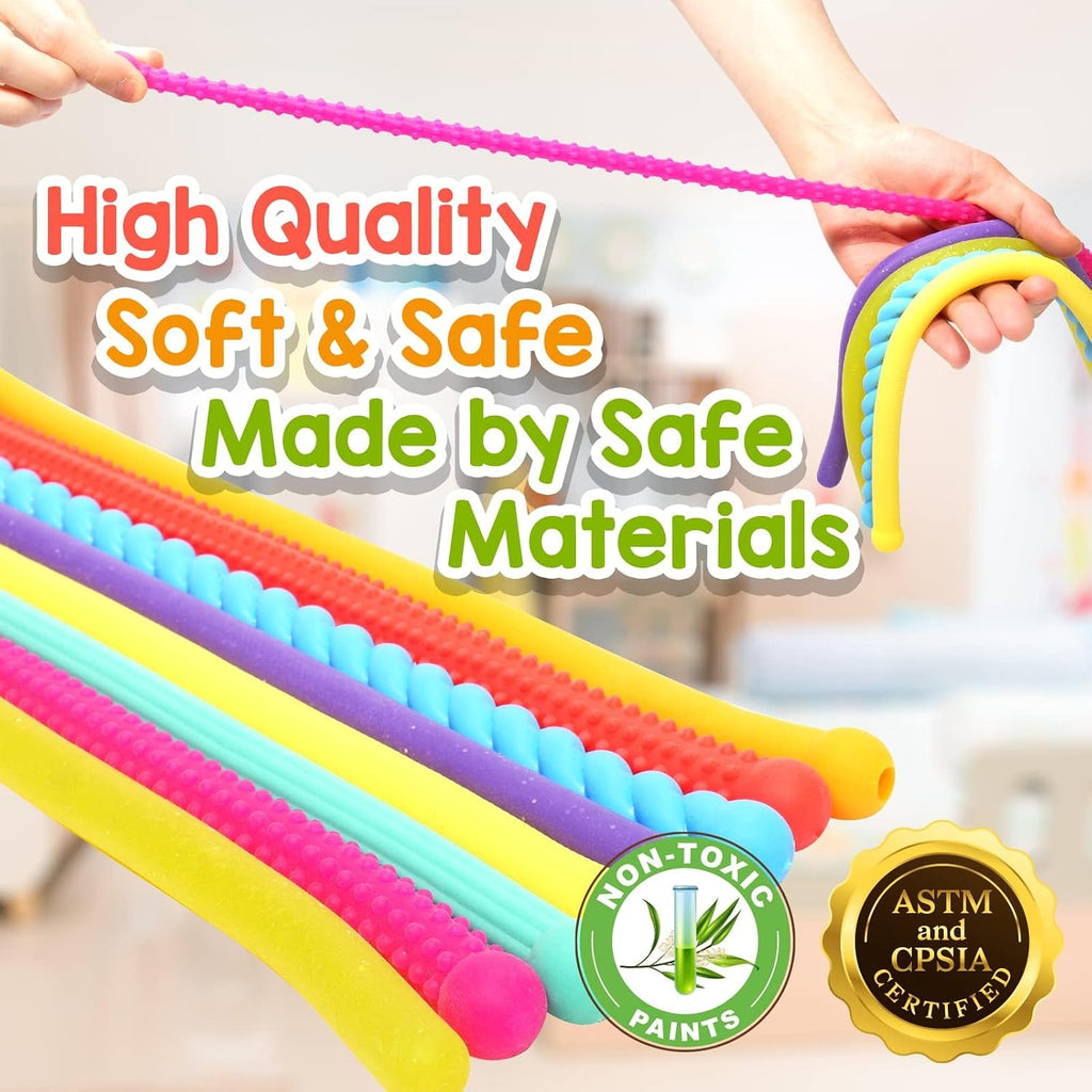 Sensory Autism Toys for Kids - Textured Stretchy Fidget Toys for Stress - Sensory Toys Special Needs for Autistic