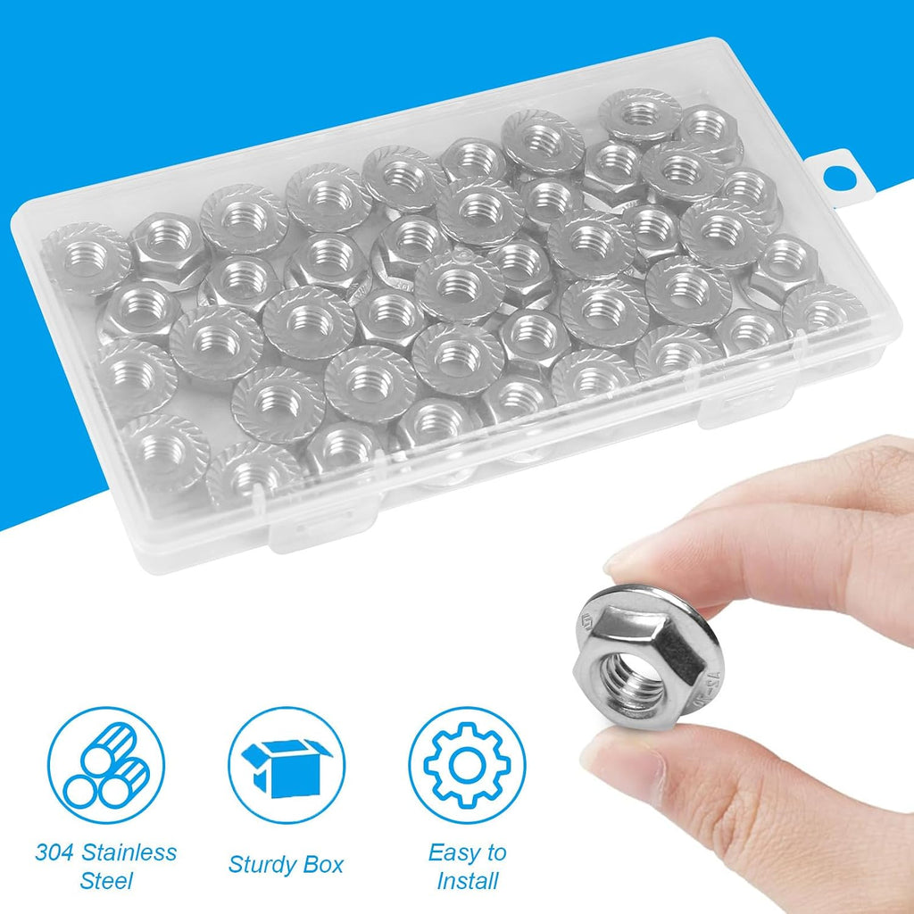 5/16-18 Serrated Flange Hex Nuts,5/16" Hexagon Flange Nuts