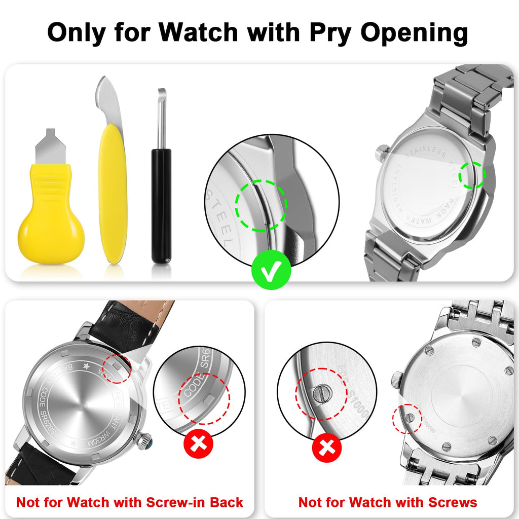 4 PCS Professional Watch Back Removal Tool, Pry Back Case Opener