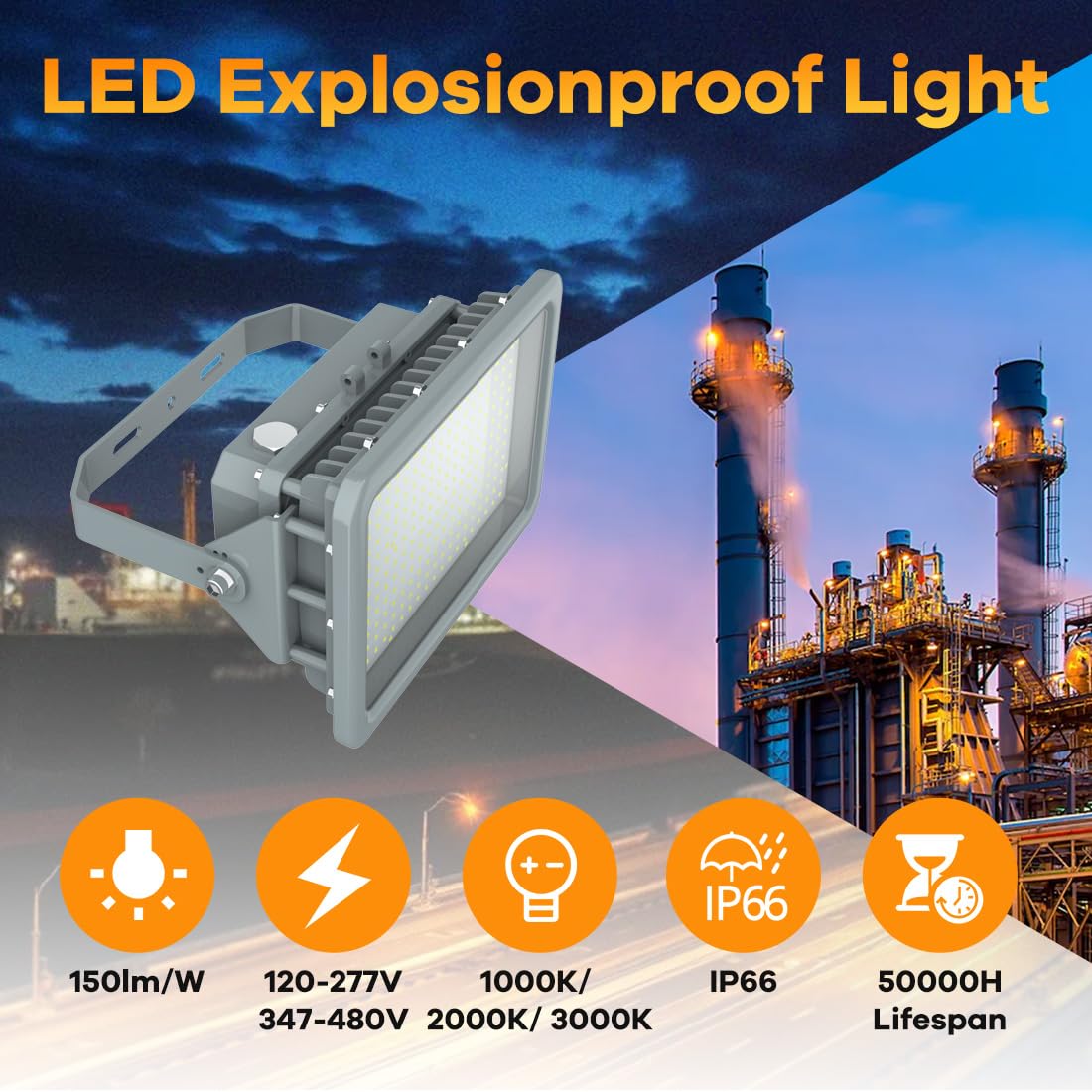 Explosion Proof LED Light 100W,Hazardous Location Lighting