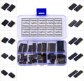 2.54mm Female Pin Headers Kit, 2-12P, 80pcs, Black, Plastic, PCB Mount, Plug-In