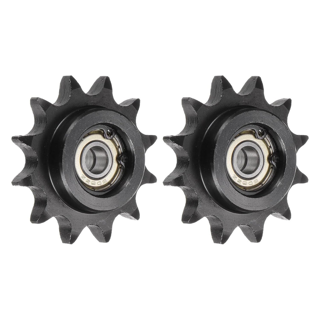 uxcell 2pcs DIN(ISO) 08B Roller Chain Idler Sprocket 8mm Bore, 1/2" Pitch