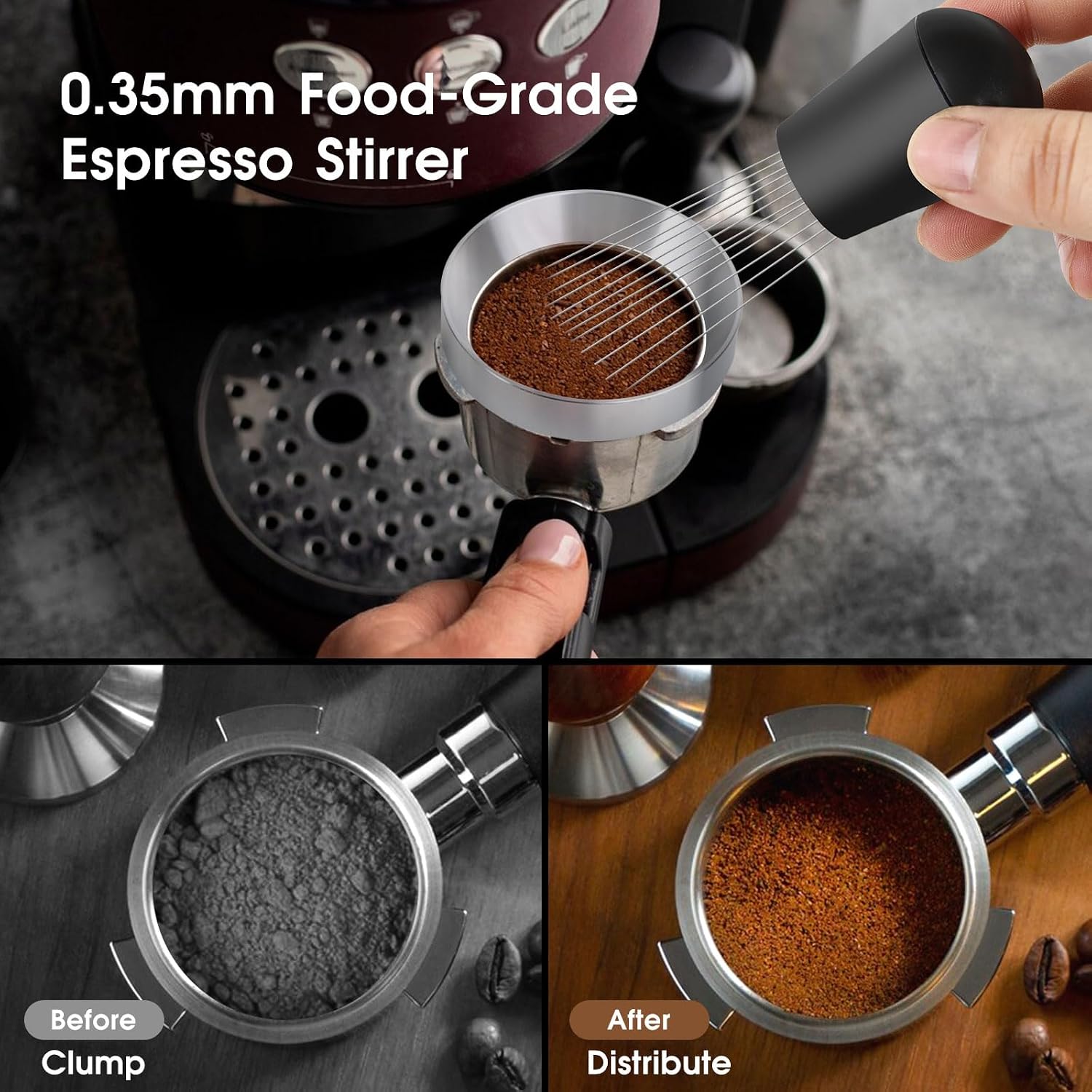 51mm Espresso Accessories Kit, Distributor, Tamper, WDT, Funnel
