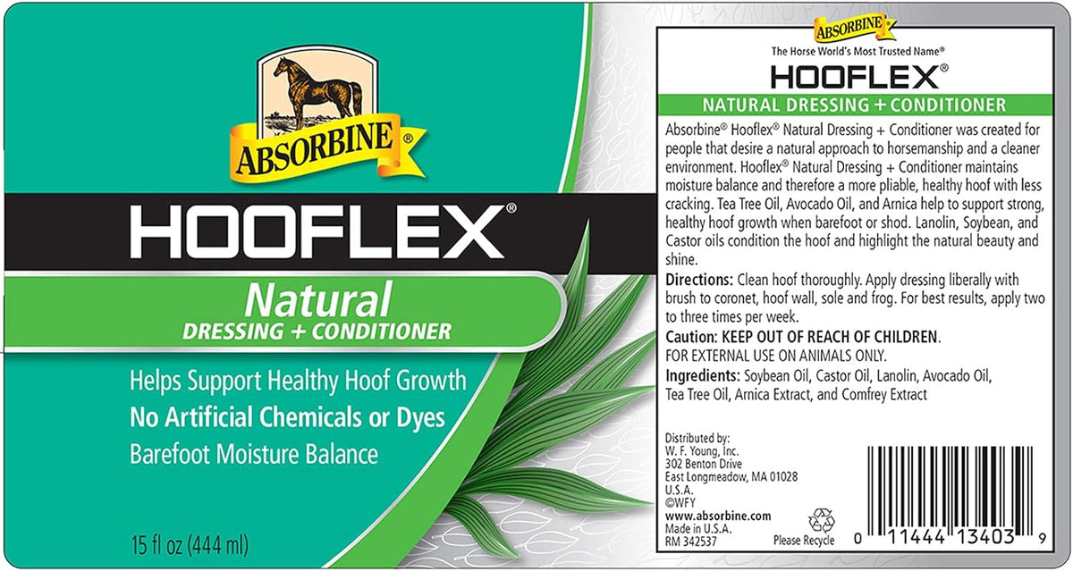 Hooflex All Natural Horse Hoof Dressing & Conditioner, 15 fl oz
