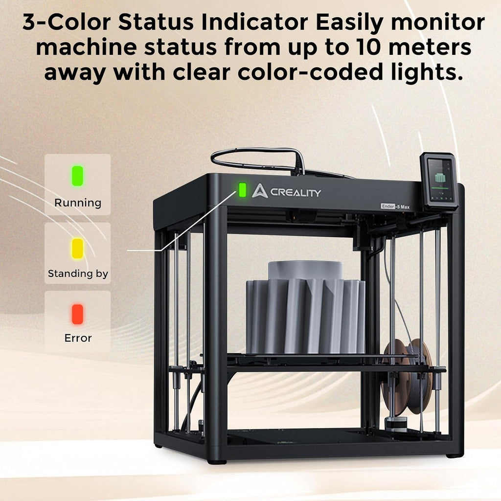 Ender-5 Max 3D Printer, 400mm Build, 700mm/s Printing | 400x400x400mm build volume, 36-point auto leveling and LAN