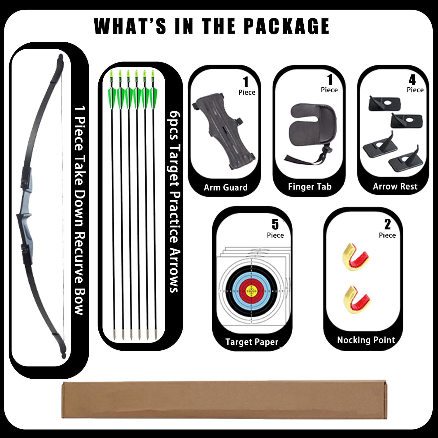 Recurve Bow and Arrow Set for Adults & Youth 20 30 40lb, Takedown Archery Kit for Beginners Right & Left Handed