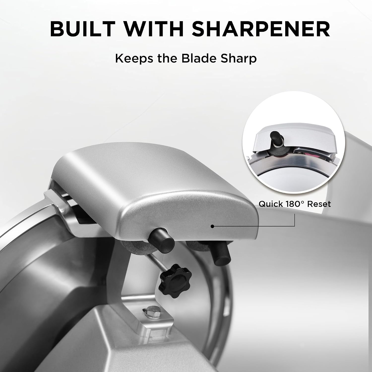 10" Commercial Meat Slicer, Electric Deli Slicer Built-in Sharpener