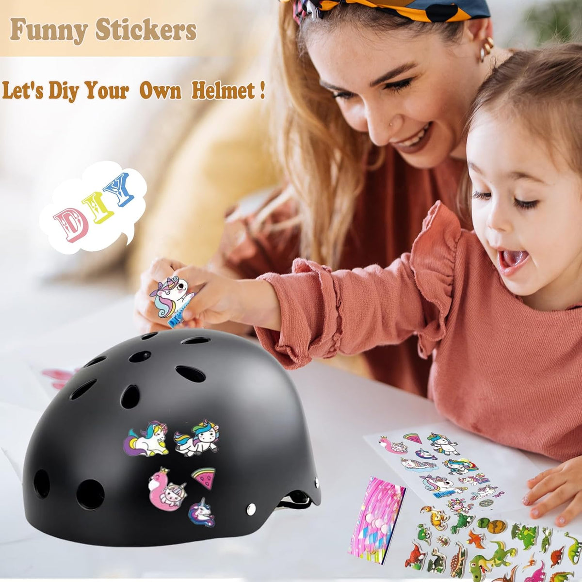 Kids Helmet,Toddler Skateboard Helmets for Ages 2-3-5-8-14 Years Boys Girls with Knee and Elbow Pads Wrist Guards fit