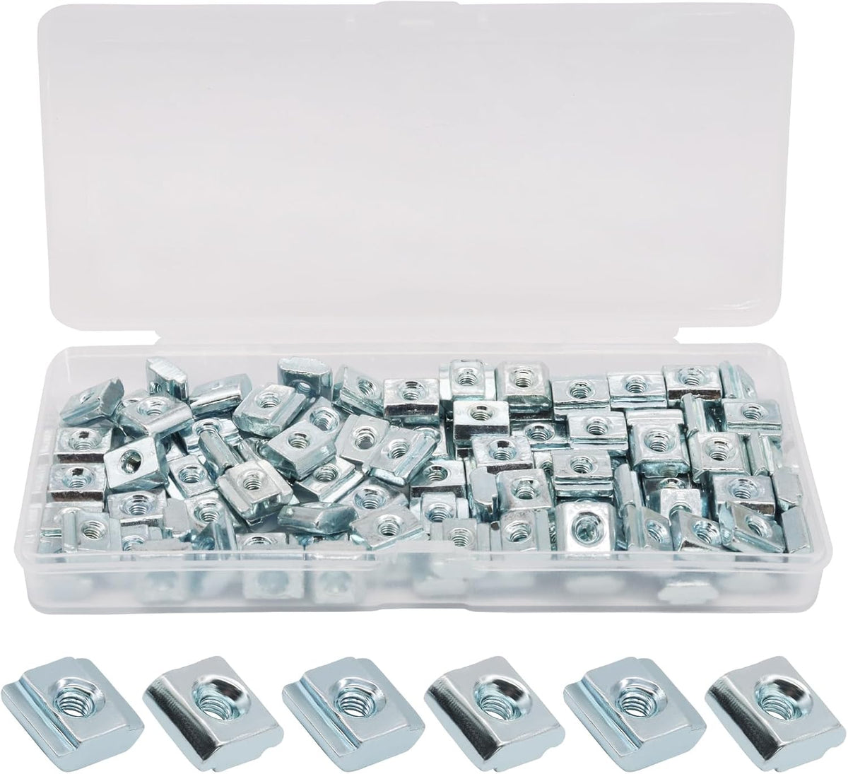 100 Pcs M3 Sliding T Nuts, 2020 Series, Metric M3 Thread