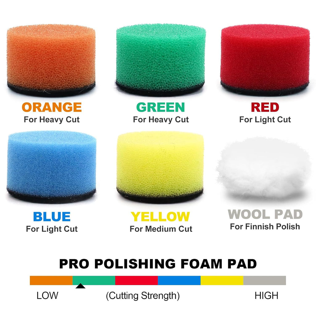 POLIWELL 191 Pack 1 Inch Wet Dry Sanding Discs Rotary Tool Kit