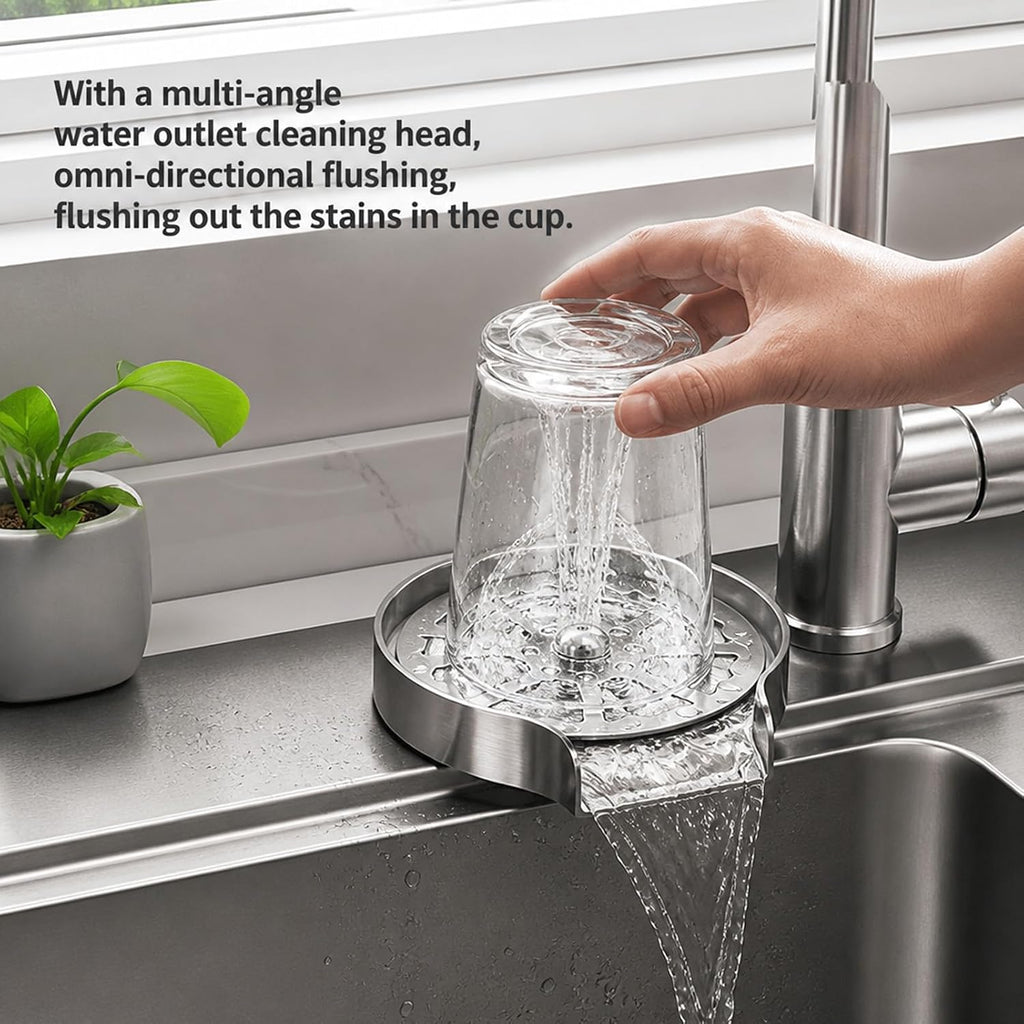 Glass Rinser Head Automatic Cup Washer for Kitchen Sink Bar Restaurant