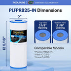 POOLPURE PRB25-IN Hot Tub Filter Replace Unicel C-4326, 3005845, 1Pack