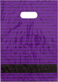 9x12 Purple "Thank You" Die Cut Handle Plastic Bags 50/cs - Bags Direct Brand