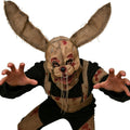 Scary Bunny Mask Adult Halloween Horror Burlap Bloody Rabbit Masks | Burlap bunny mask, latex and linen, long ears