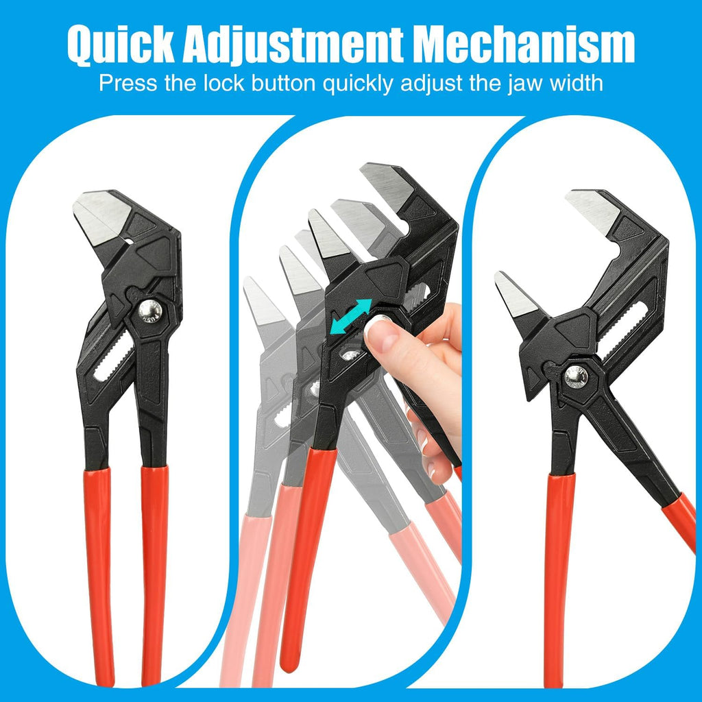 10-Inch Pliers Wrench, Adjustable Smooth Jaw Parallel Pliers