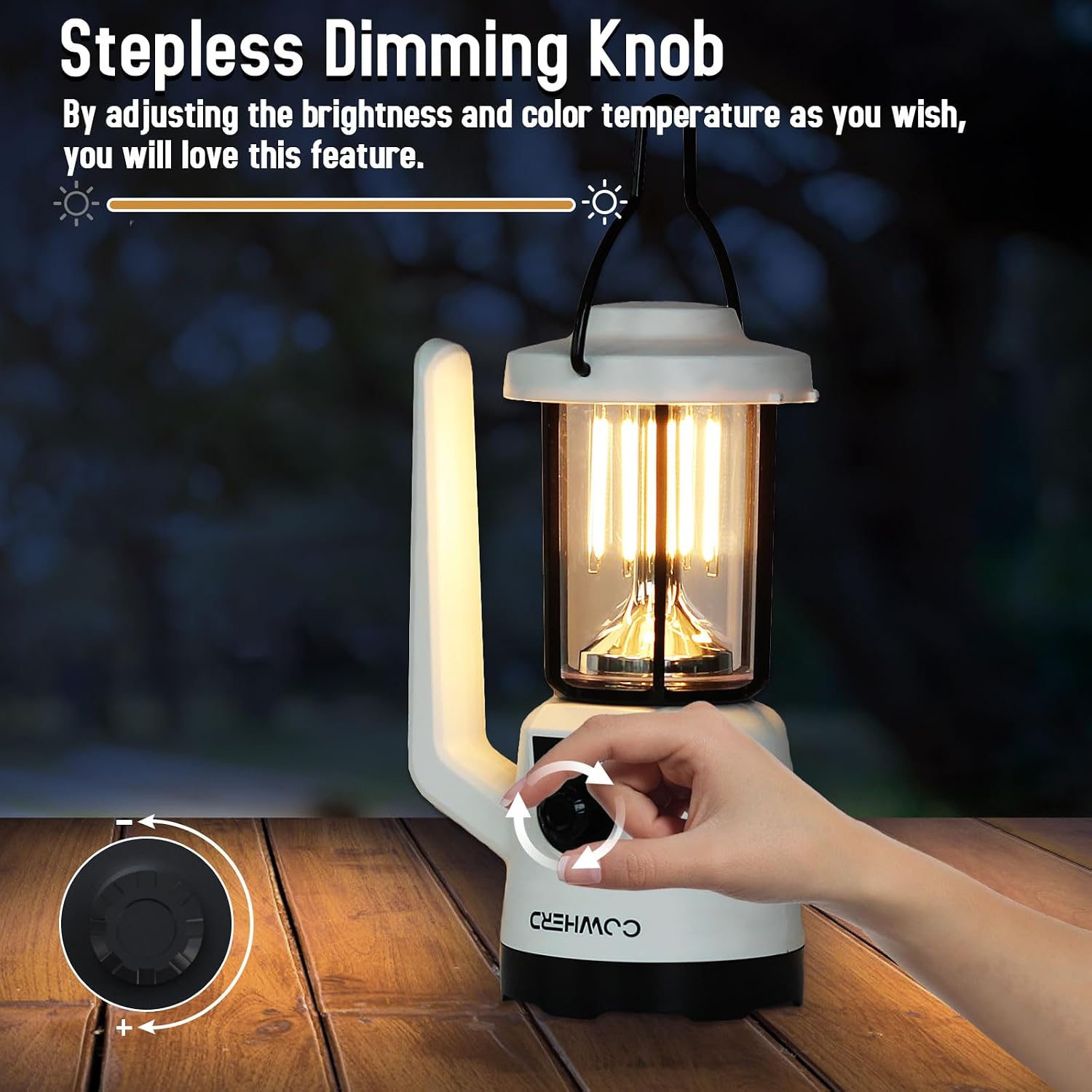 Rechargeable Flashlight Lantern 2-in-1 LED Handheld Flashlight with Lantern and Spotlight Modes - Perfect for Power