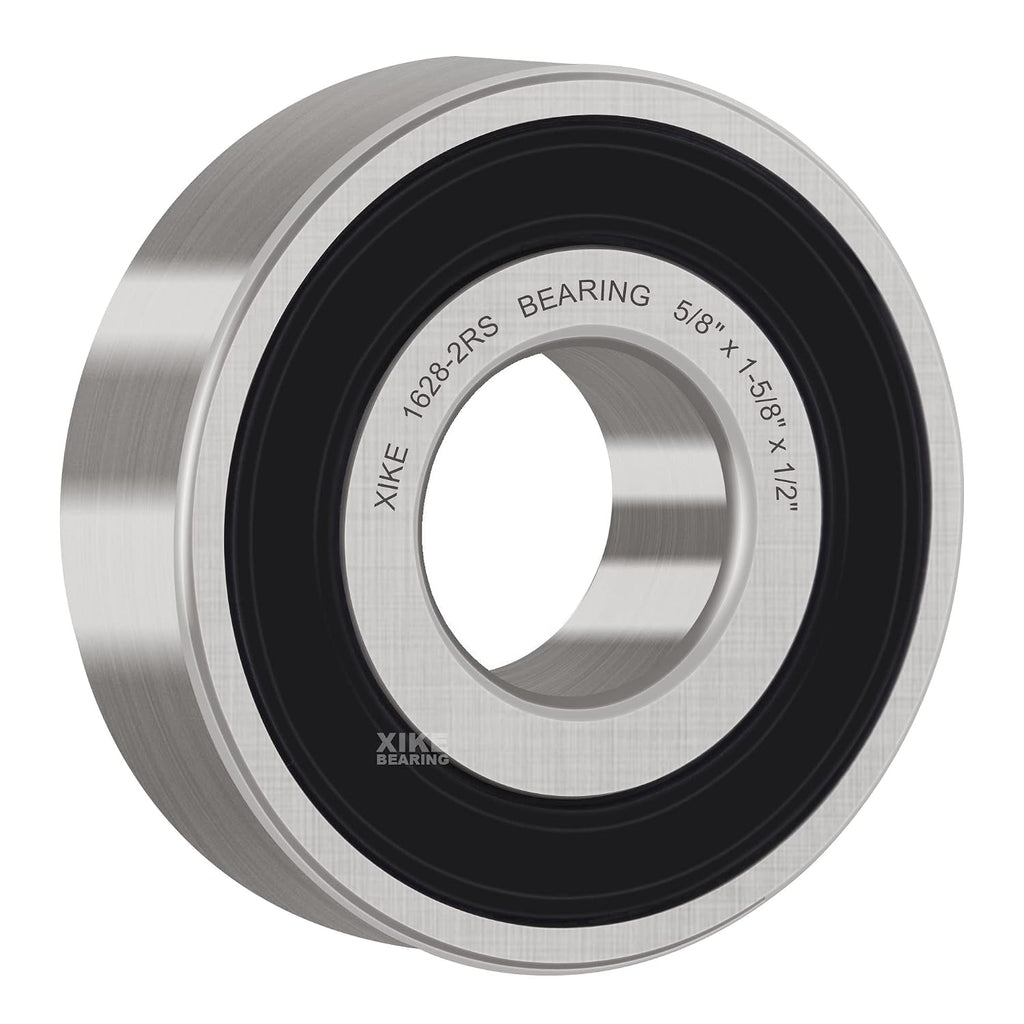 XIKE 4 Pcs 1628-2RS Bearings 5/8" x1-5/8 x1/2", Double Rubber Seals.