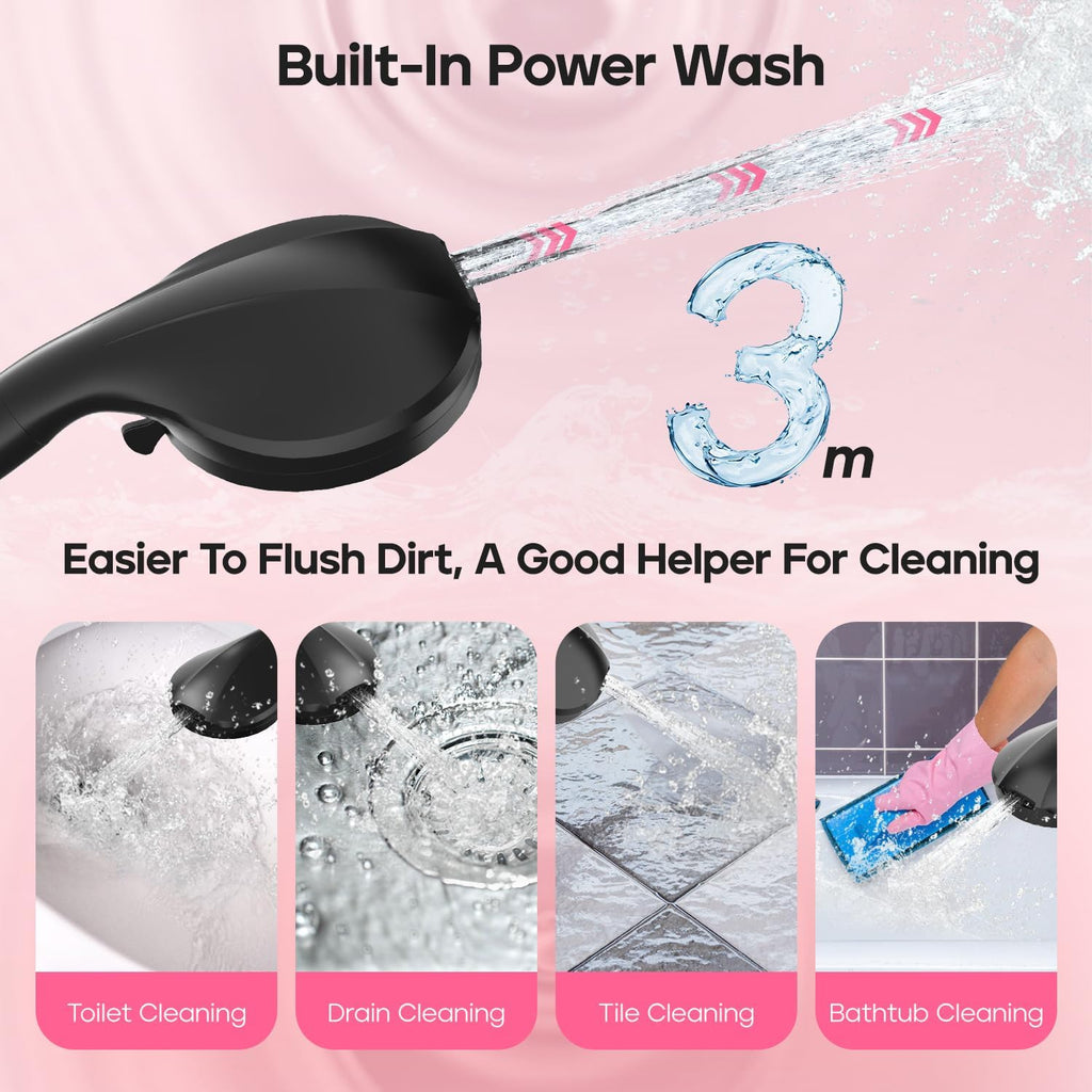 Filtered Shower Head with Handheld, High Pressure 9 Settings Shower Filter Head for Hard Water, Built-in Power Spray