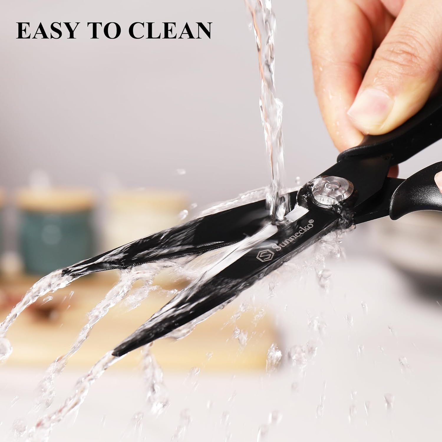 Kitchen Scissors All Purpose Heavy Duty Scissors Titanium Coated, Kitchen Shears for Food, Micro Serrated with