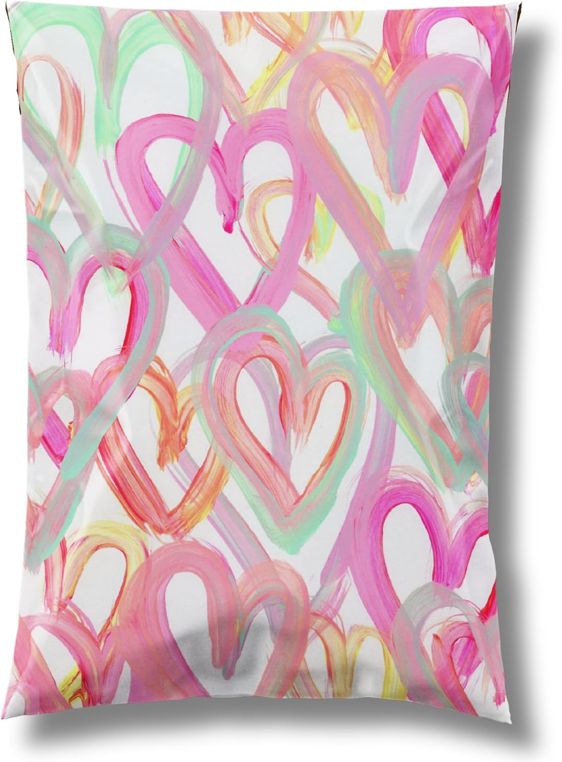 Poly Mailer 6x9, Happy Hearts, 100 Pack