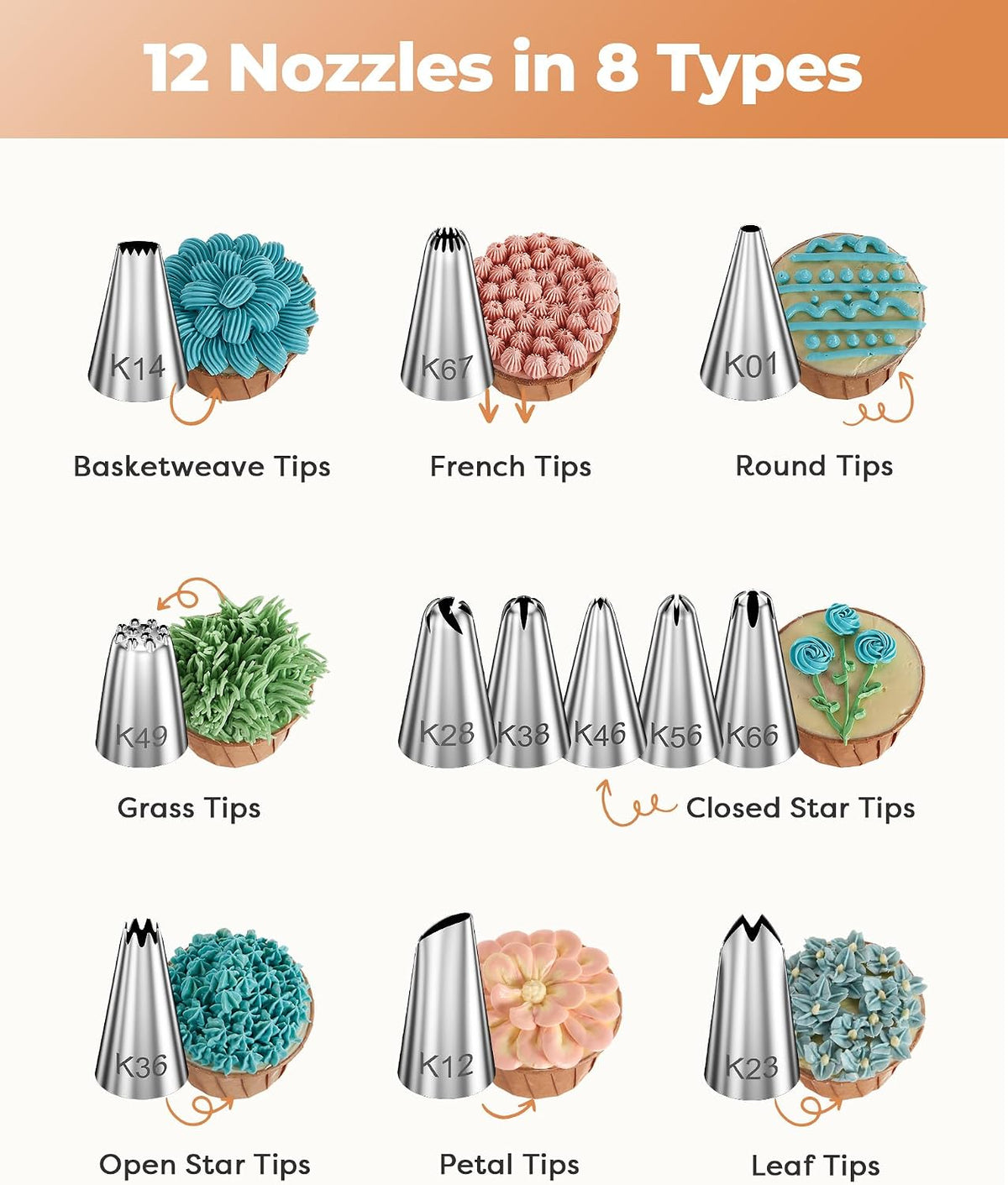 71 Cake Decorating Kit Baking Supplies Tools for Beginners & Pros