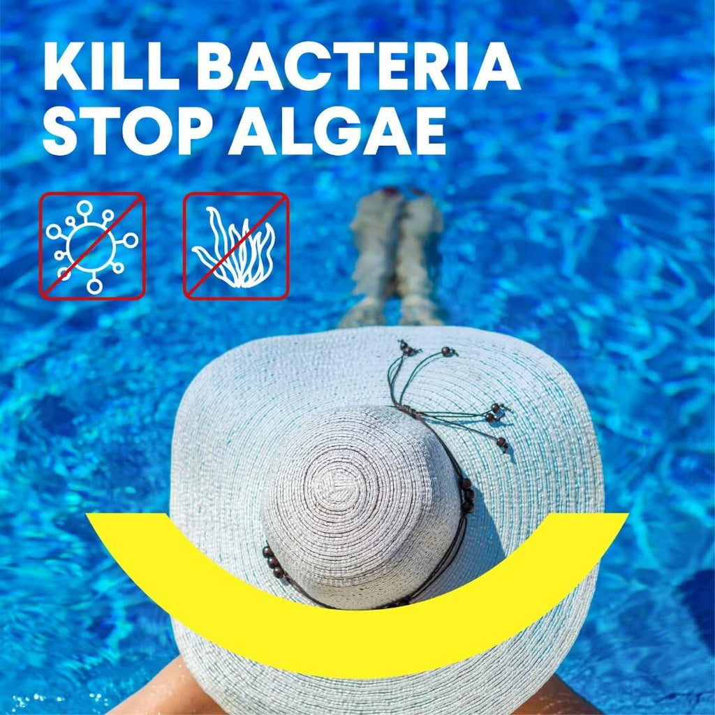 Chlorine Tablets 3 Inch for Swimming Pools, Removes Bacteria and Stops Algae, Slow Dissolving,Exclusive Protective