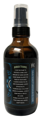 Leather/Cedar-wood scent Beard Oil 4 oz. BIG BOTTLE
