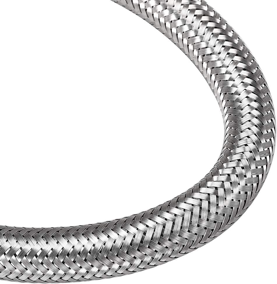 BSPP Faucet Supply Line Connector G1/2 Female x G1/2 Male 8 Inch Length 304 Stainless Steel Hose