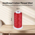 100% Cotton Thread 1641 Yards White for Sewing Quilting
