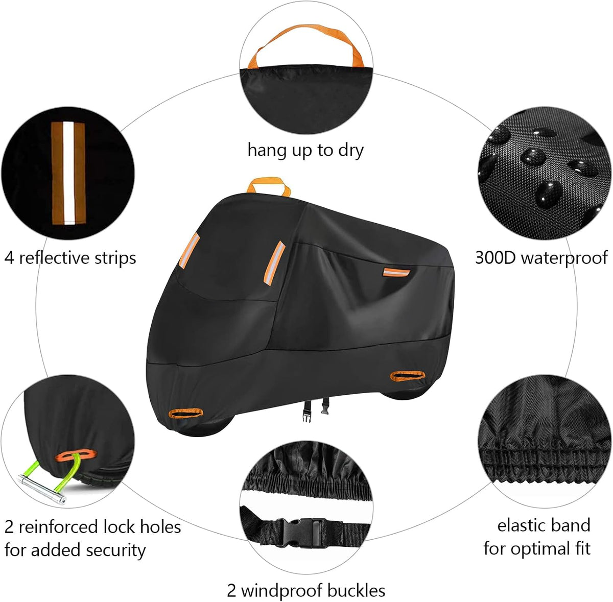 Motorcycle Cover Waterproof Outdoor Heavy Duty, 86" for Dirt Bike