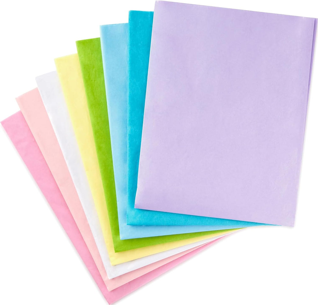Bulk Tissue Paper for Gift Bags, 120 Sheets (Pastel, 8 Colors)