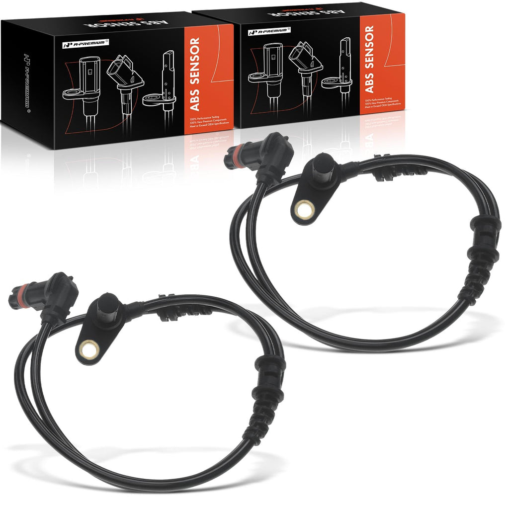A-Premium Set of 2 Front ABS Sensor Compatible with Mercedes-Benz