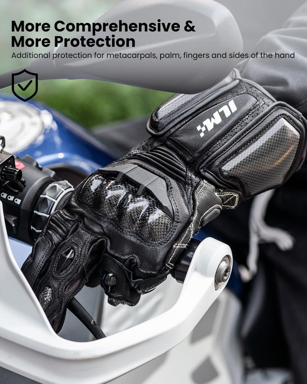 Air Flow Leather Motorcycle Gloves for Men and Women Model GRC01L | 0