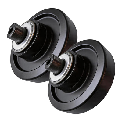 2 PCS Mini Skid Steer Track Idler Wheel, Mini Skid Steer Attachments, Double Sealed Rear Idler Bearing Compatible with EG360 HT360 MS360 YSRT14, Forged Steel Undercarriage Replacement Part