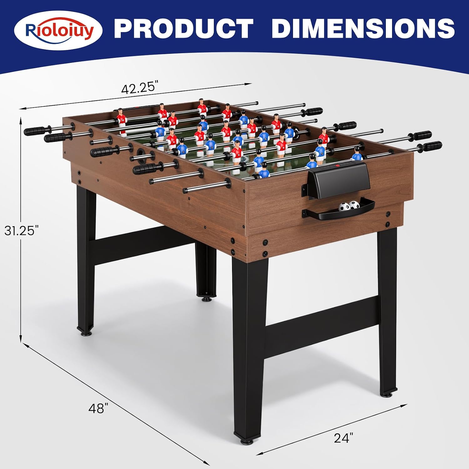 12-in-1 Game Table - 48" Combo Game Table, Ping Pong Table, Foosball Table, Air Hockey Table, Pool Table - Sports