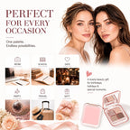 4 Color Mini Neutral Nude Eyeshadow Palette with Mirror, 04 Pink Beige
