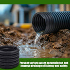 4 in OD x 25 ft Flexible Drain Pipe Expandable Landscaping